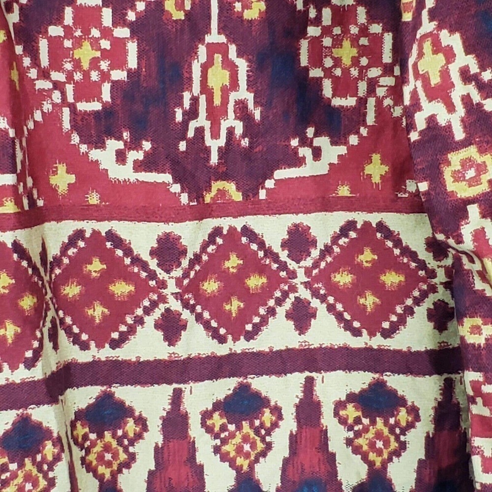 Ralph Lauren Women's Small Top Tunic Cotton Southwest Red Blouse - Picture 7 of 8